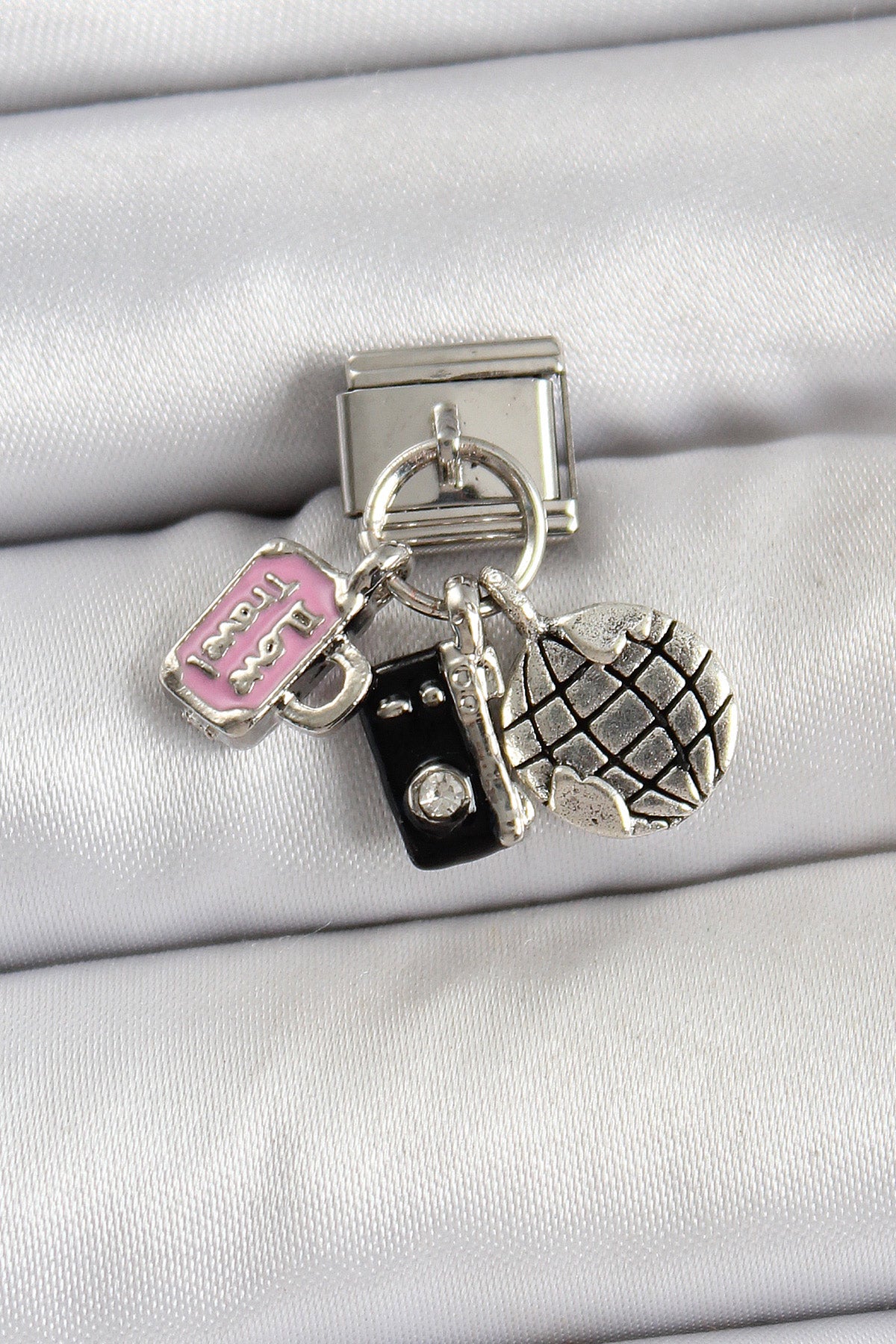 316L Çelik Sallantılı Çoklu Model Gümüş Renk Nomination Charm