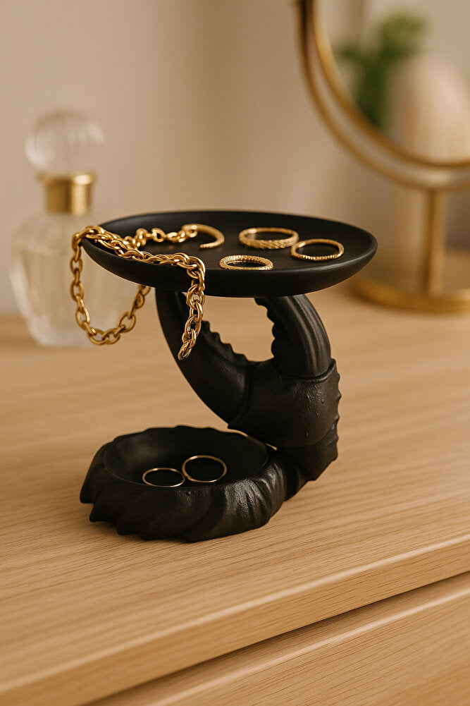 Dekoratif Yengeç Kıskaç Tasarım Sunumluk Takı Mum Şeker Vegan Üretim