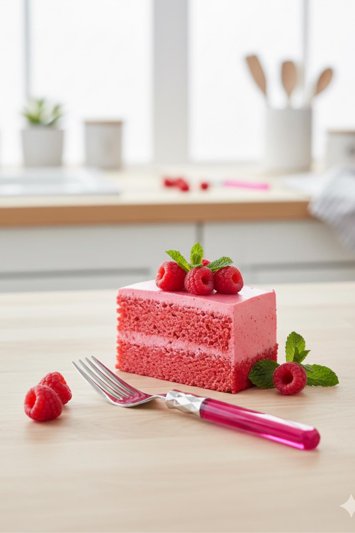 6’lı Paslanmaz Çelik Pembe Tatlı Çatalı Seti