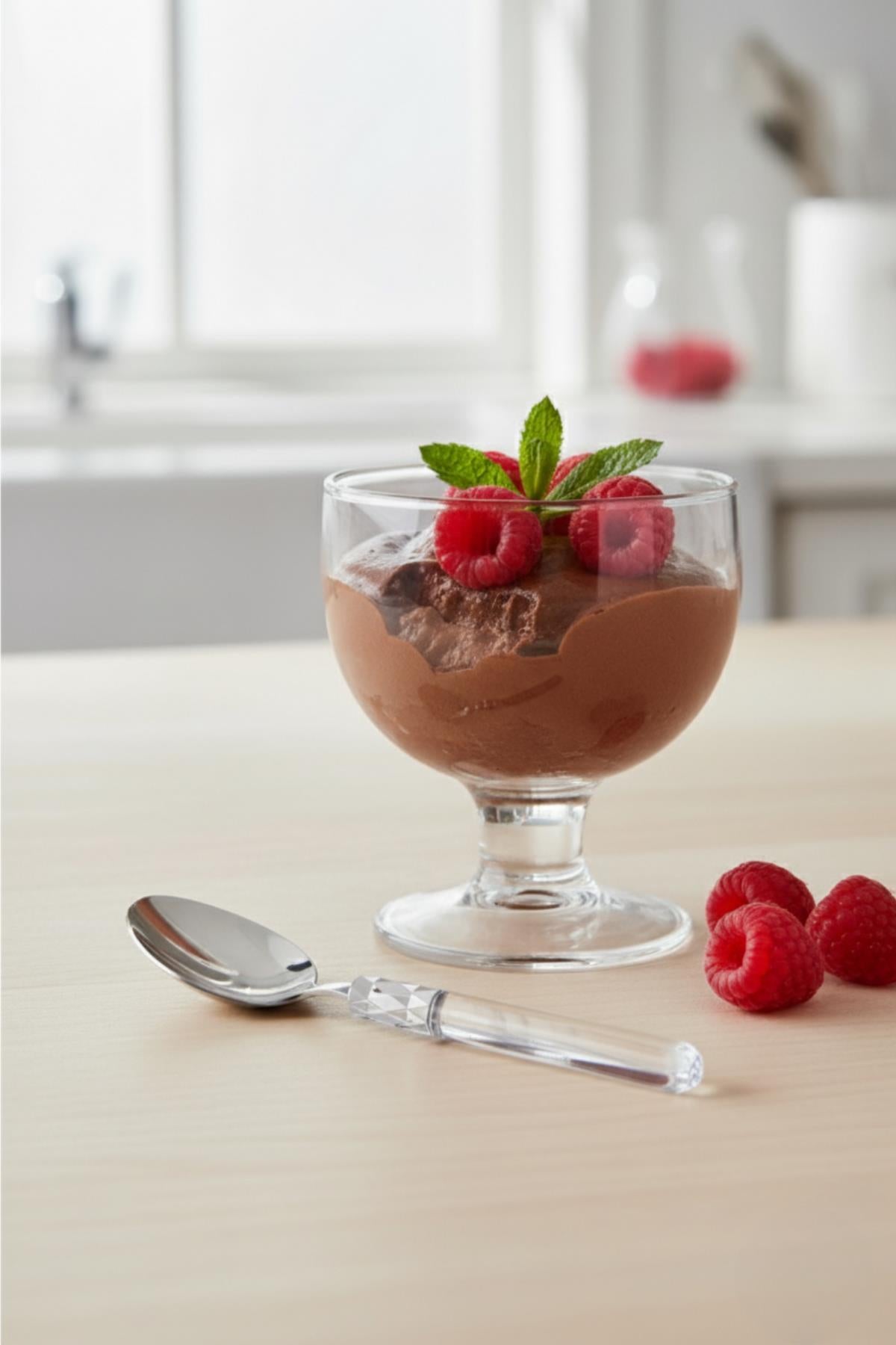 6’lı Paslanmaz Çelik Şeffaf Tatlı Kaşığı Seti