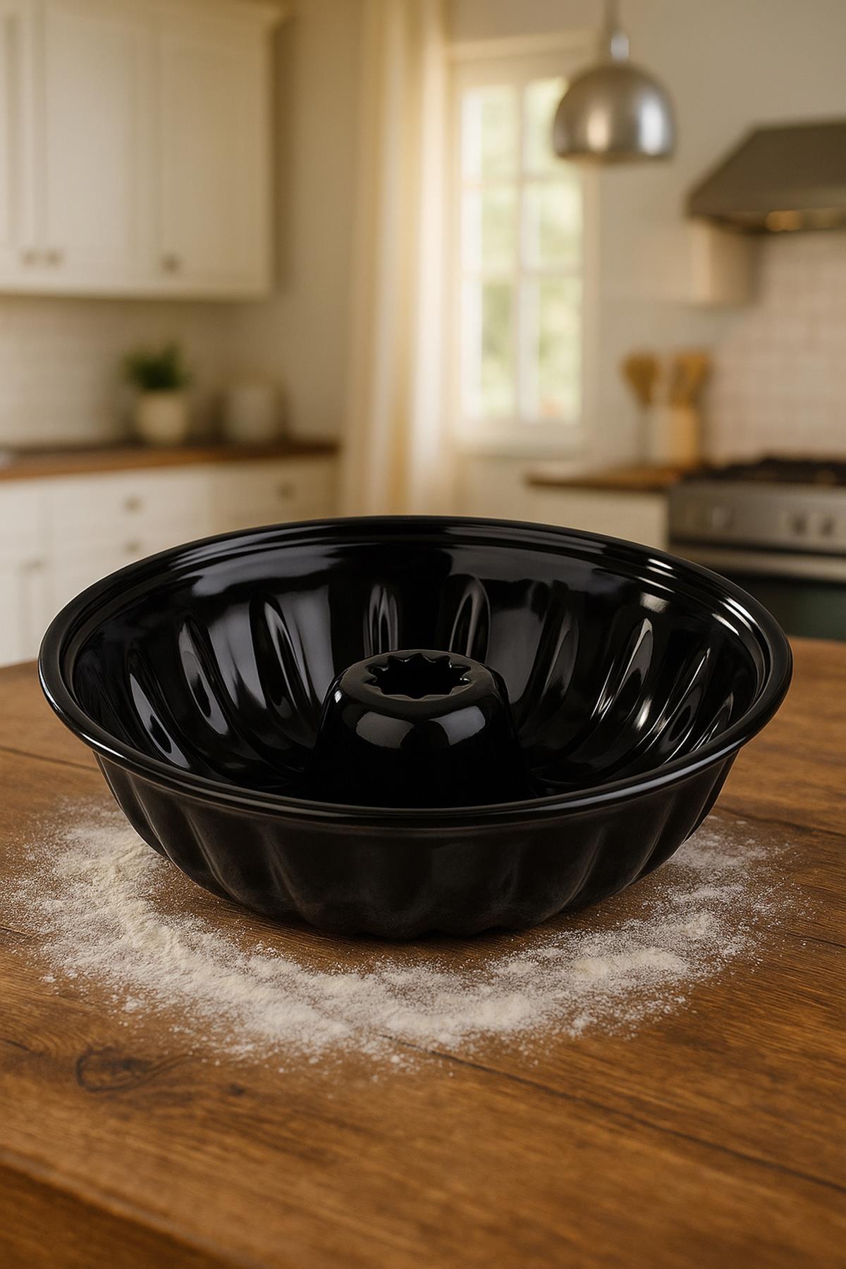 Yuvarlak Emaye Kek Kalıbı 28 cm Fırın Pasta Tart Ekmek Kalıbı