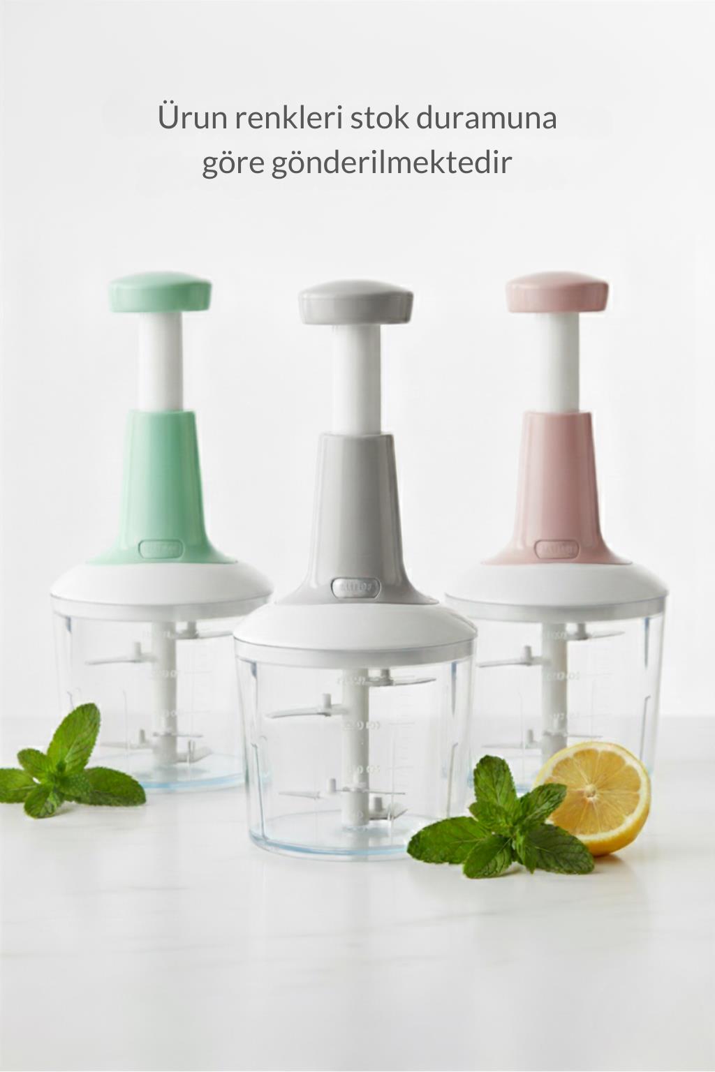 Basmali El Rondosu Sebze Meyve Doğrayıcı 1 Lt 2 Parça