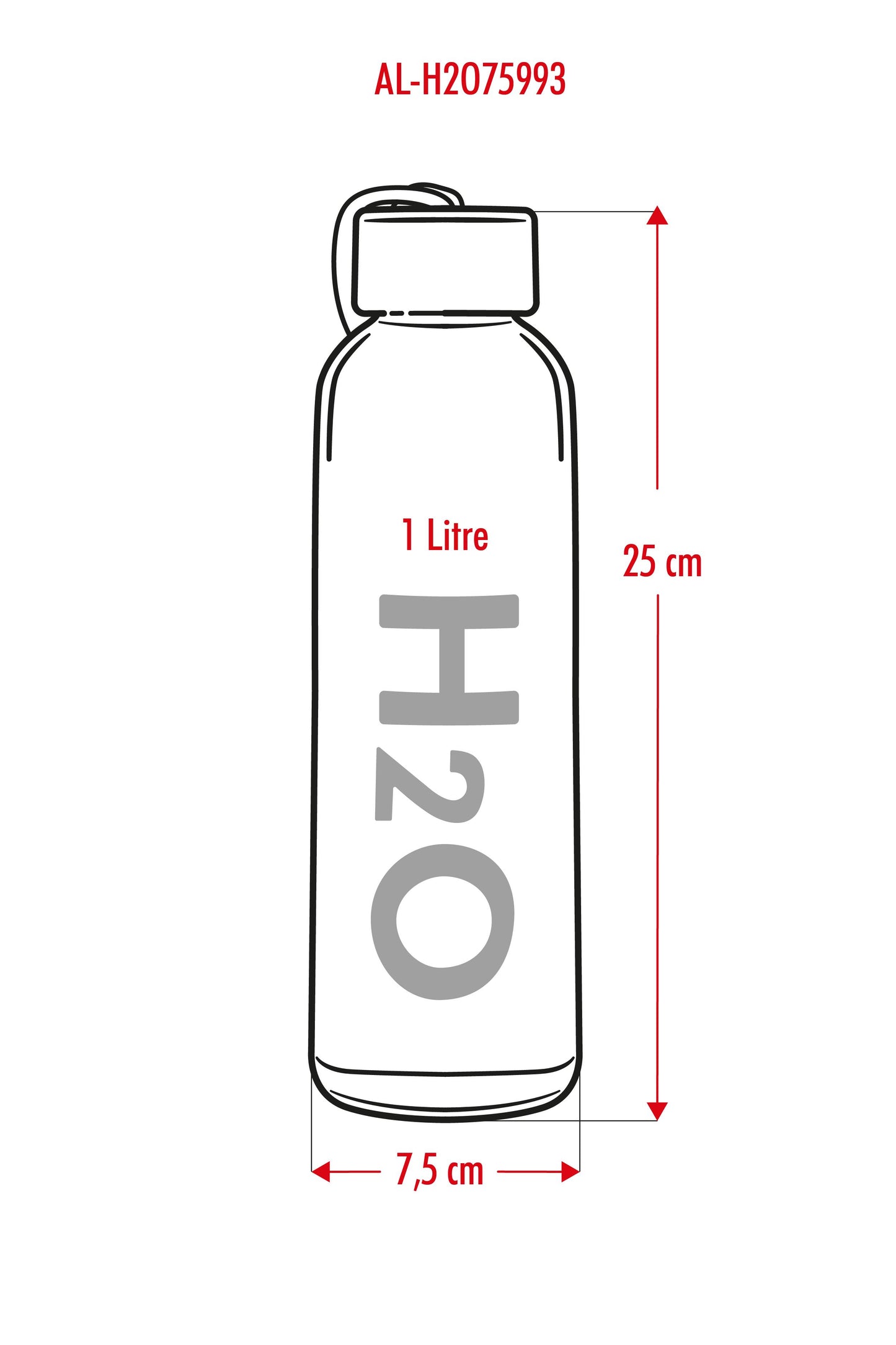 H2o Borosilikat Cam Matara Vakum Kapaklı Su Şişesi Suluk Bambu Kapaklı 1000 Ml