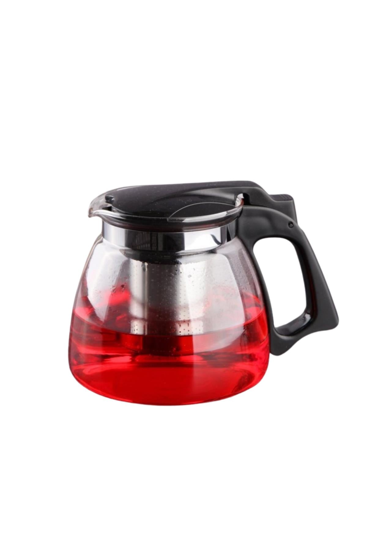 Cam Demlik 900 ml Çelik Süzgeçli