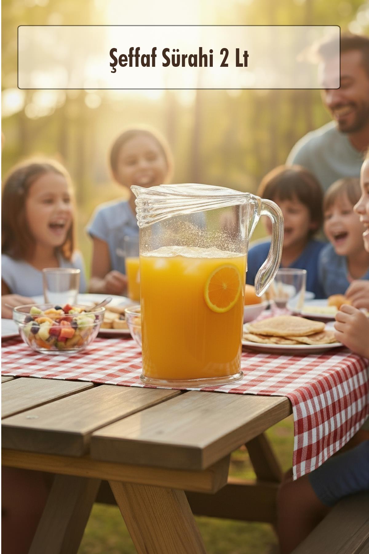 Akrilik 2 Lt Şeffaf Sürahi (Buzdolabı Kapak Rafına Sığar)