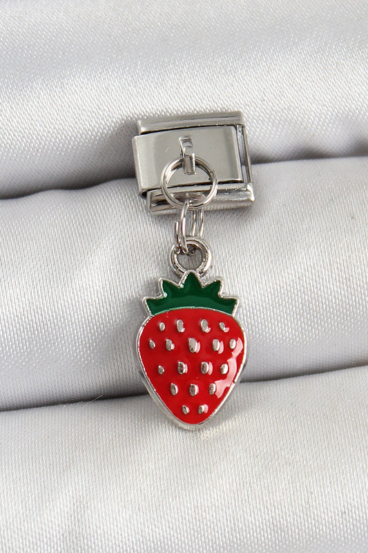 316L Çelik Sallantılı Çilek Model Gümüş Renk Nomination Charm