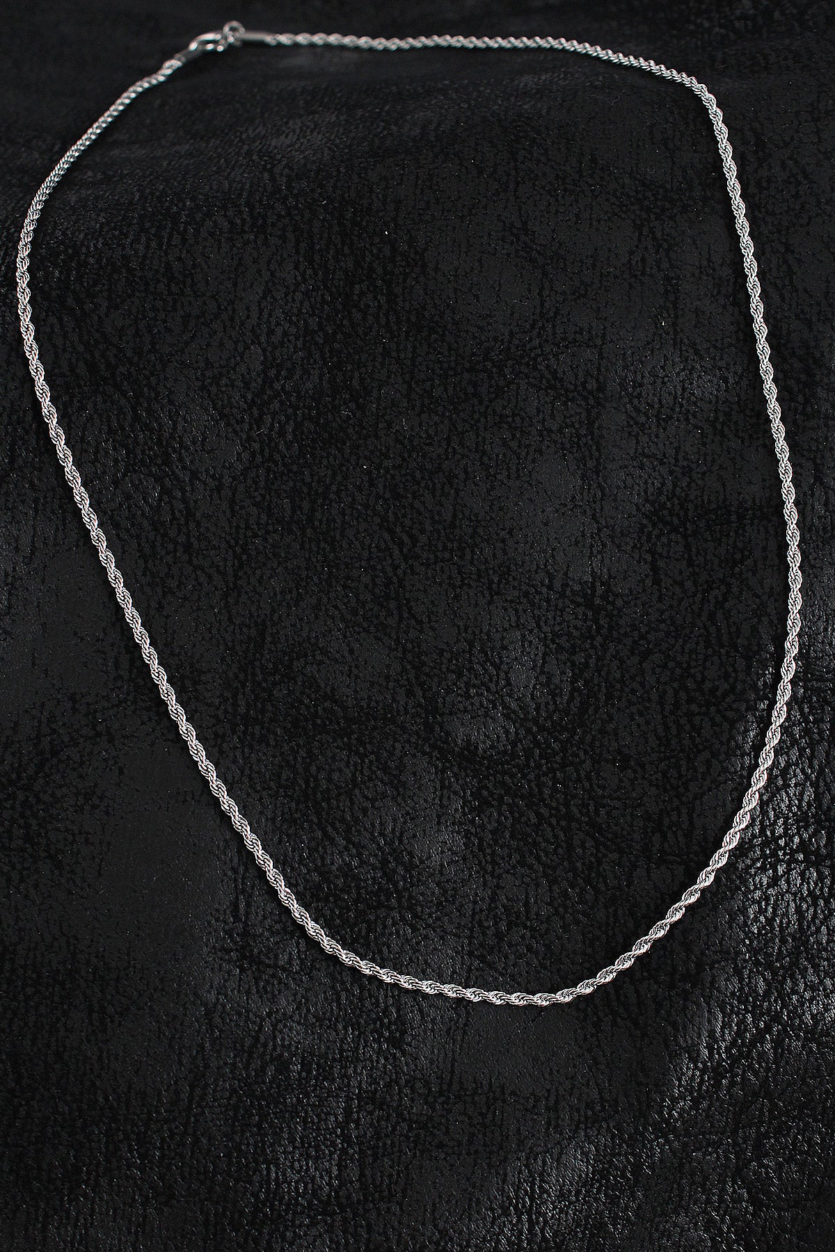 316L Çelik Halat Zincir Model Gümüş Renk Erkek Kolye