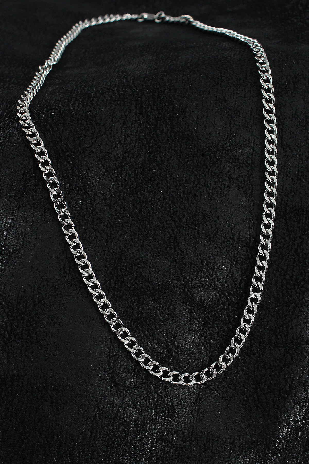 316L Çelik Klasik Zincir Model Gümüş Renk Erkek Kolye