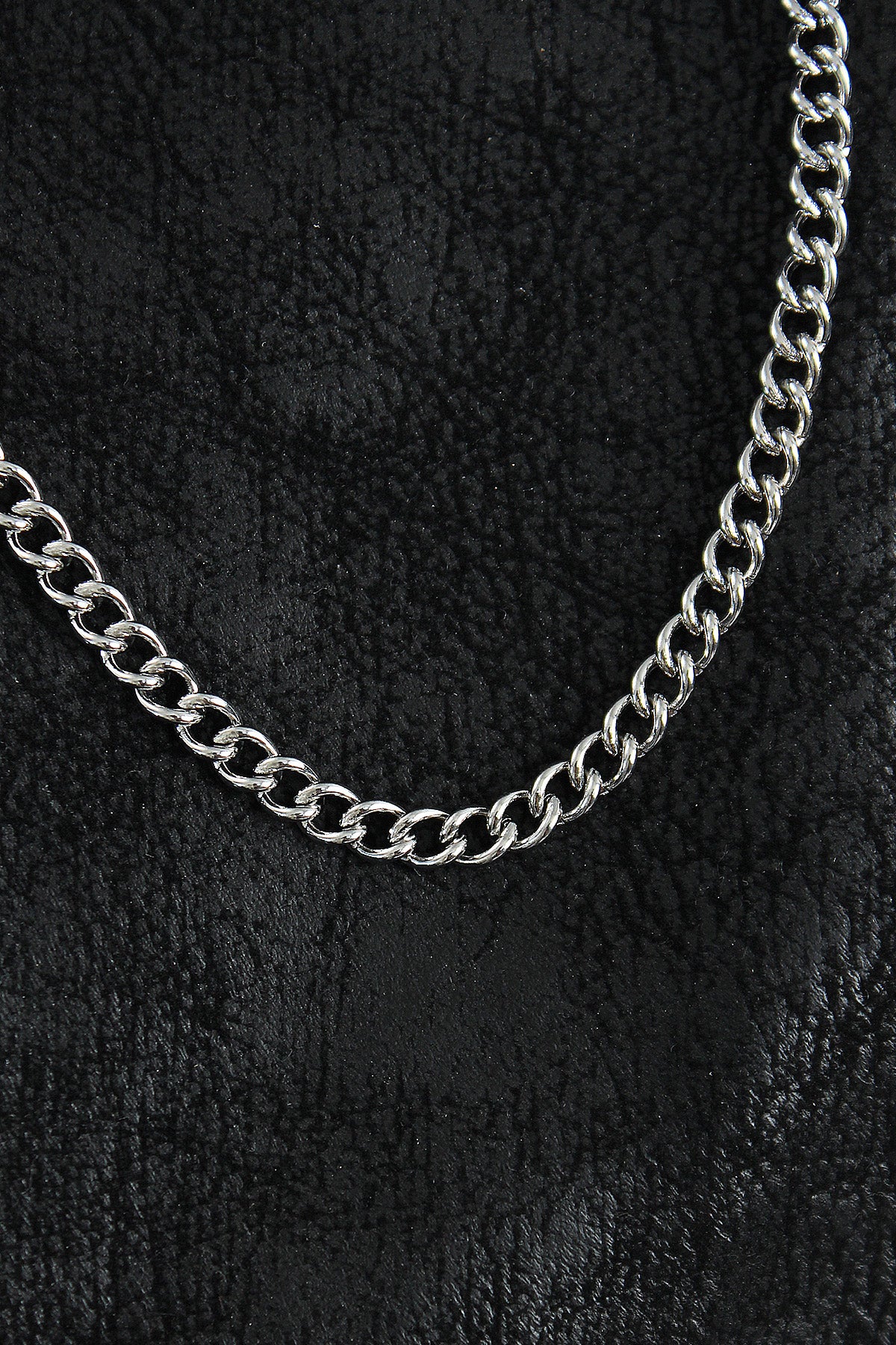 316L Çelik Klasik Oval Zincir Model Gümüş Renk Erkek Kolye