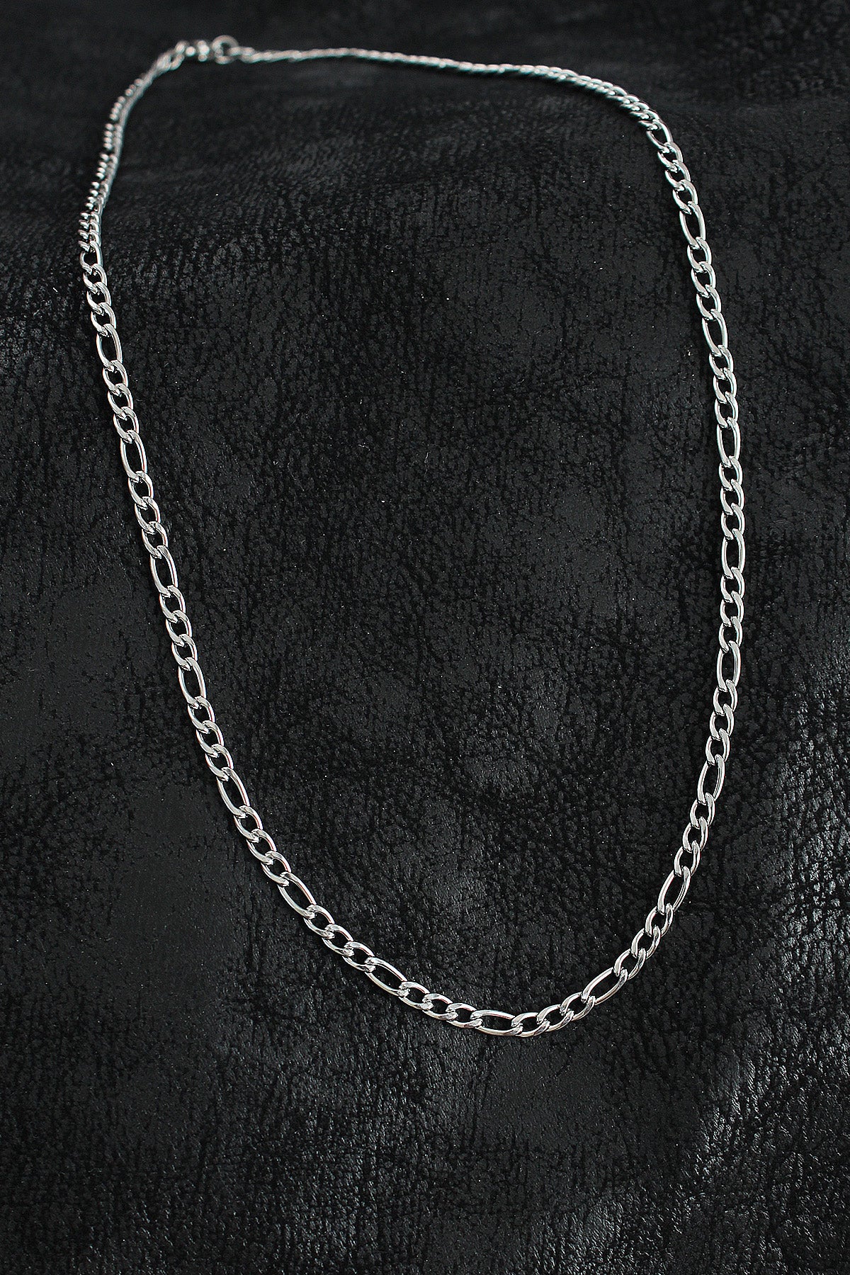 316L Çelik Klasik Figaro Zincir Model Gümüş Renk Erkek Kolye