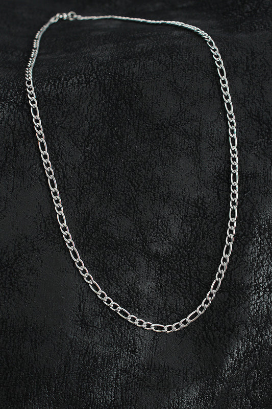 316L Çelik Klasik Figaro Zincir Model Gümüş Renk Erkek Kolye