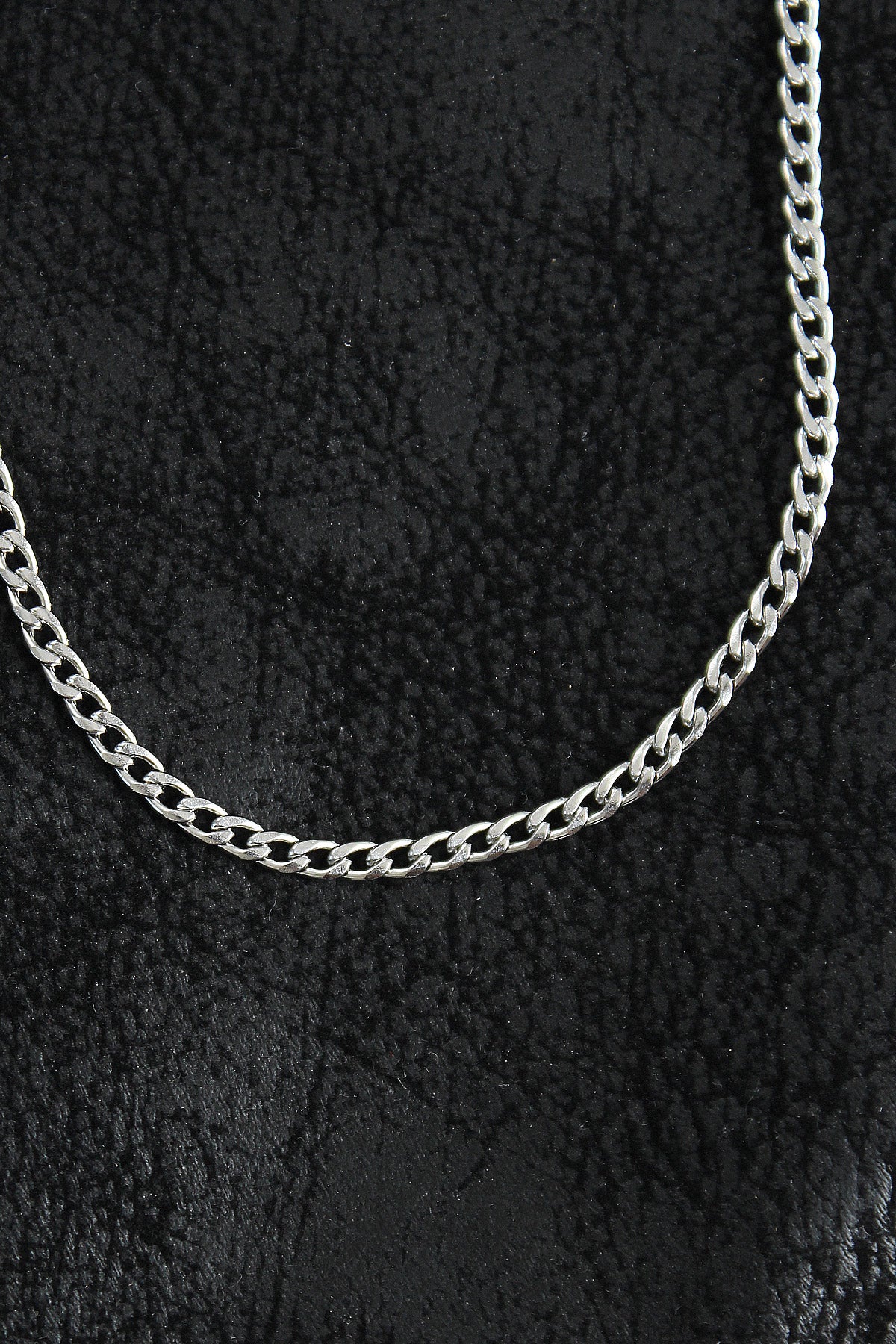 316L Çelik İnce Klasik Zincir Model Gümüş Renk Erkek Kolye