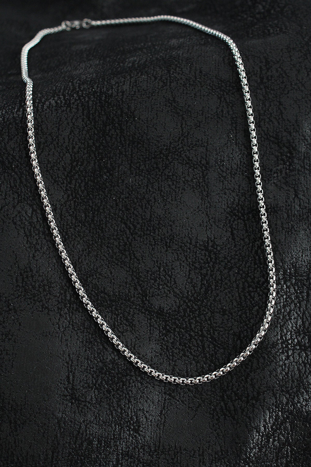 316L Çelik Örme Zincir Model Gümüş Renk Erkek Kolye