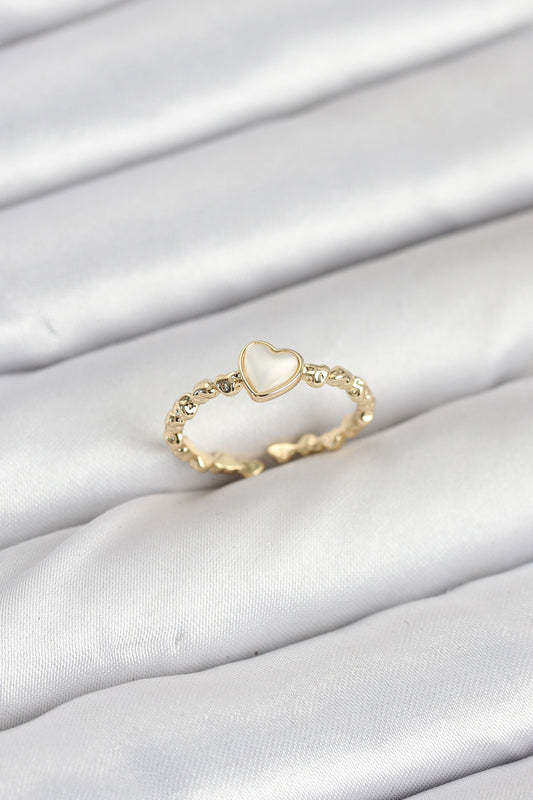 Pirinç Gold Renk Kalpli Model Kadın Yüzük