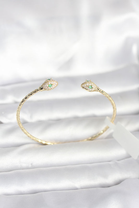 Pirinç Gold Renk Yılan Model Bileklik