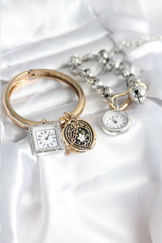 Gold ve Gümüş Renk Bileklik Kombini