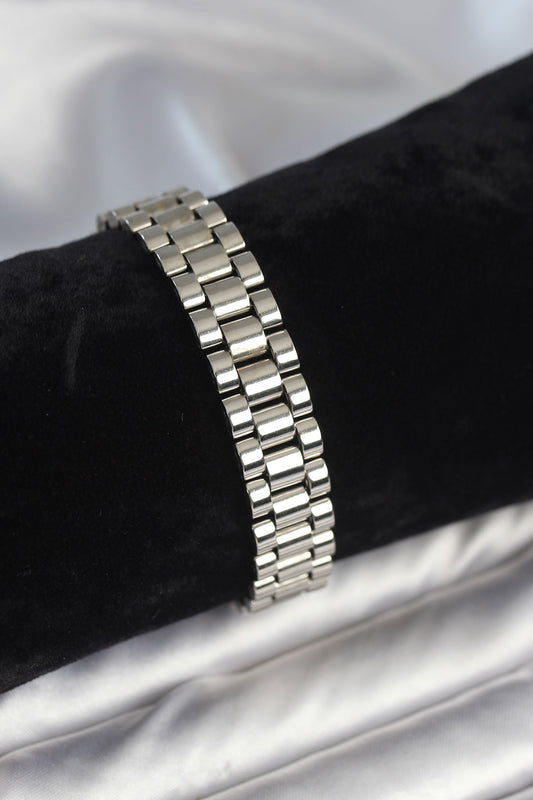 316L Çelik Gümüş Renk 12 mm Kalınlık Erkek Bileklik