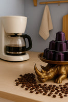 Dekoratif Tasarım Gold Gergedan Sunum Not Pratik Gereç Vegan Üretim 14 X 14 Cm