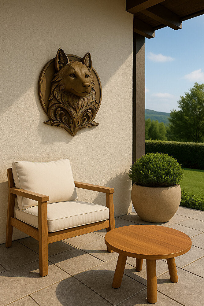 Dekoratif Bozkurt Gold Hediyelik Ofis Ev Dekoru 20 Cm