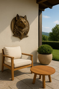 Dekoratif Bozkurt Gold Hediyelik Ofis Ev Dekoru 20 Cm