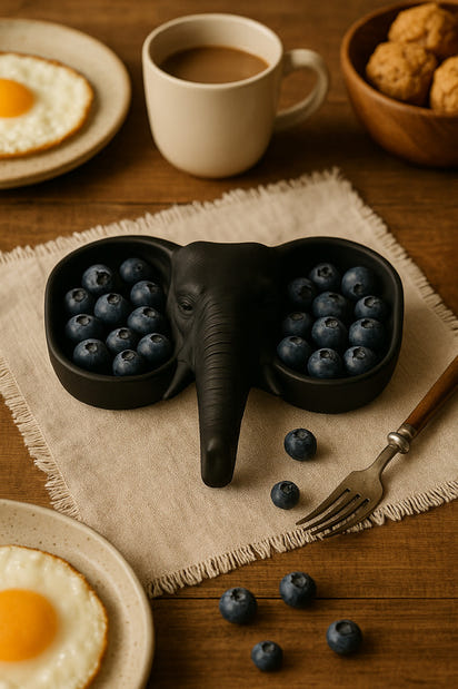 Siyah Fildişi Figürlü Sunumluk Banyo Sabunluk, Kahvaltı Tabağı, Takı Organizeri, Mumluk 15 x 15 cm