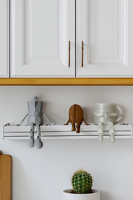 Kahve Köşesi Sevimli Biblo Seti 3lü, Kahve Çekirdeği, Kahve Kupası, Moka Pot, Coffee Set 10cm