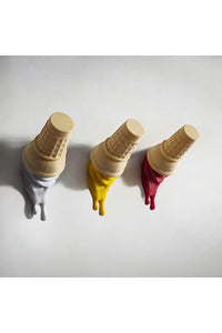 Dekoratif Külah Askı Sarı Kırmızı Kahve 3'lü Set Takım