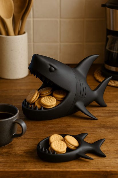 Köpekbalığı Organizer ve Sunumluk Takı, Kahve Kapsülü, Lokumluk, Masa Üstü Düzenleyici