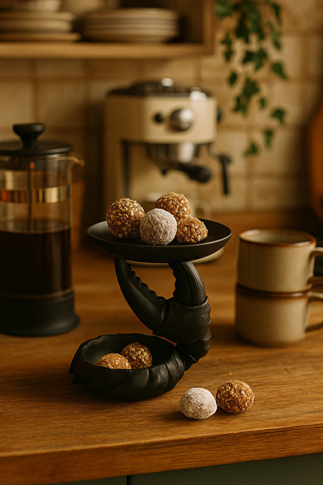 Dekoratif Yengeç Kıskaç Tasarım Sunumluk Takı Mum Şeker Vegan Üretim