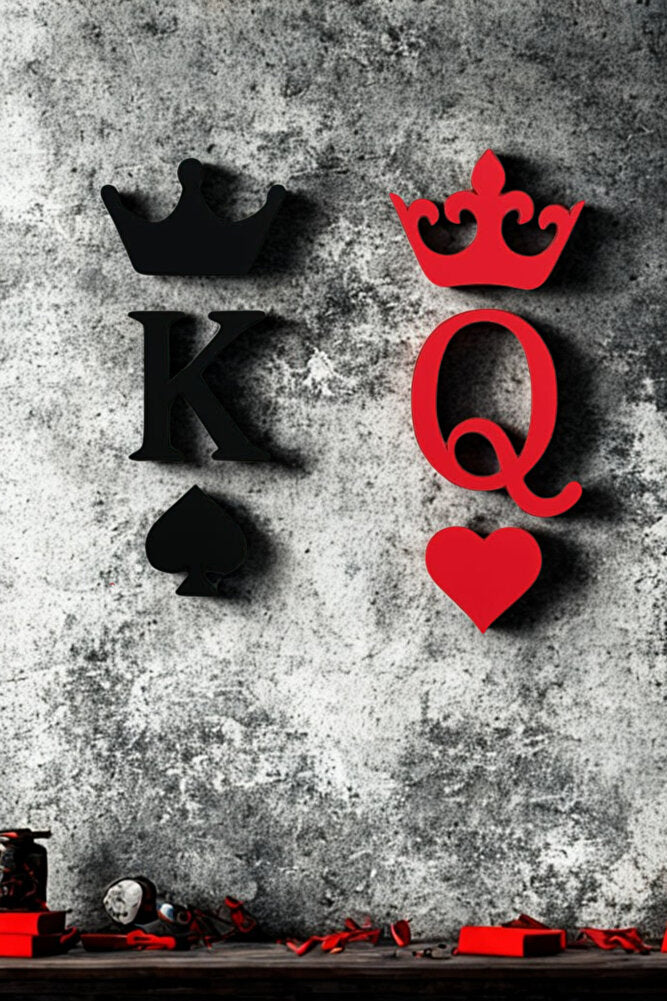 Dekoratif Özel Tasarım Kral Kraliçe Figür Yatak Odası Oturma Odası Salon 14 X 12 Cm