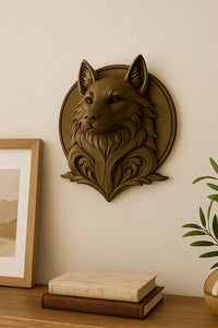 Dekoratif Bozkurt Gold Hediyelik Ofis Ev Dekoru 20 Cm