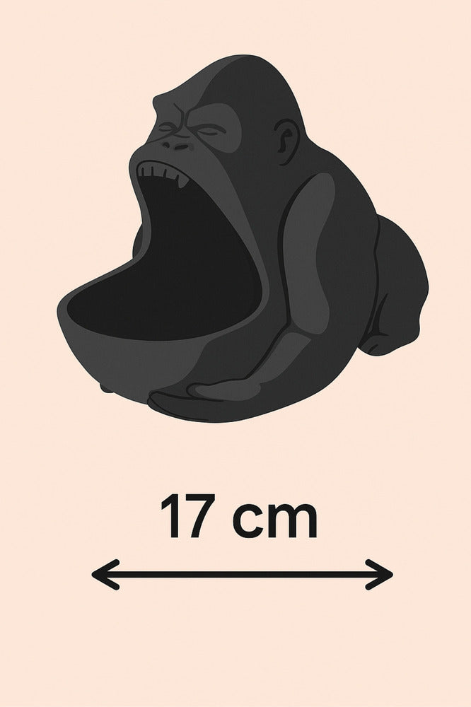 3D Reçine Goril Figürlü Takı Organizer, Yüzük, Bileklik ve Kolye Sunumluk 16 x 14 cm