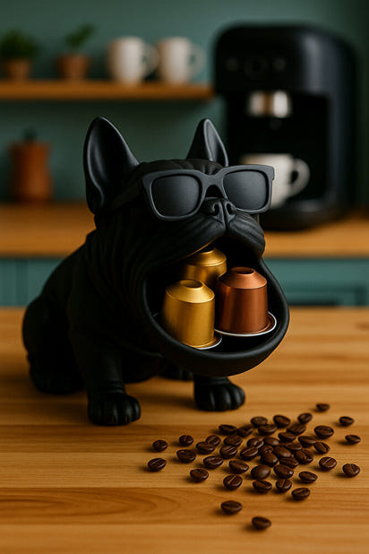 3D Bulldog Köpek Figürlü Sunumluk Tealight Mumluk, Lokumluk, Takı Organizeri Çok Amaçlı 14 x 12 cm