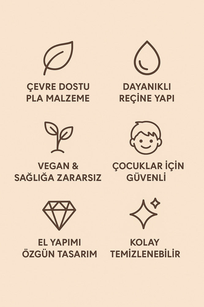 Siyah Fildişi Figürlü Sunumluk Banyo Sabunluk, Kahvaltı Tabağı, Takı Organizeri, Mumluk 15 x 15 cm