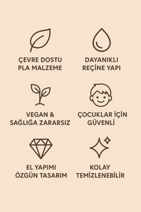 Siyah Fildişi Figürlü Sunumluk Banyo Sabunluk, Kahvaltı Tabağı, Takı Organizeri, Mumluk 15 x 15 cm