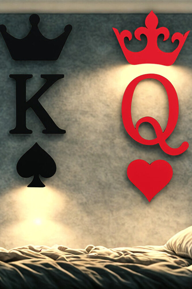 Dekoratif Özel Tasarım Kral Kraliçe Figür Yatak Odası Oturma Odası Salon 14 X 12 Cm