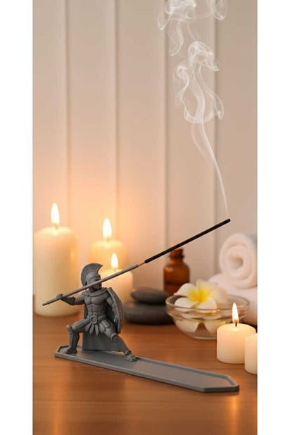 Dekoratif Biblo Roma Gladyatör Tütsülük Gri Modern 15 x 9 cm