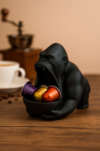 3D Reçine Goril Figürlü Takı Organizer, Yüzük, Bileklik ve Kolye Sunumluk 16 x 14 cm