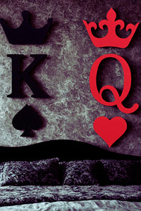 Dekoratif Özel Tasarım Kral Kraliçe Figür Yatak Odası Oturma Odası Salon 14 X 12 Cm