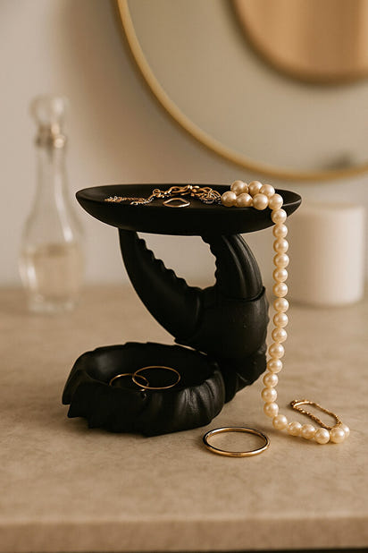 Dekoratif Yengeç Kıskaç Tasarım Sunumluk Takı Mum Şeker Vegan Üretim