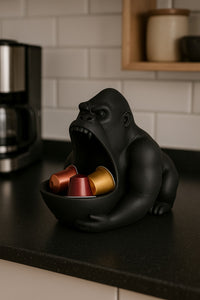 3D Reçine Goril Figürlü Takı Organizer, Yüzük, Bileklik ve Kolye Sunumluk 16 x 14 cm