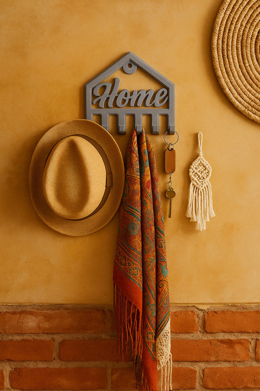 Dekoratif Açılır Kapanır Anahtar Askı Home Detay 15 X 15 Cm