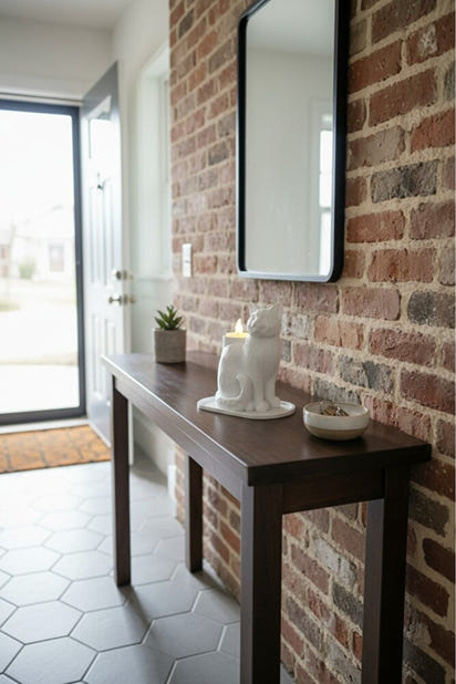 Beyaz Mozaik Dekoratif Kedi Biblo Led Mumlu Şık Ev Ofis Masa Üstü Aksesuar Mumluk (led Mum Hediye)