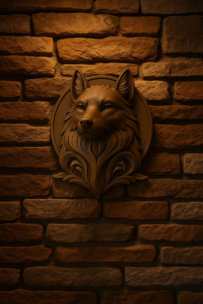 Dekoratif Bozkurt Gold Hediyelik Ofis Ev Dekoru 20 Cm