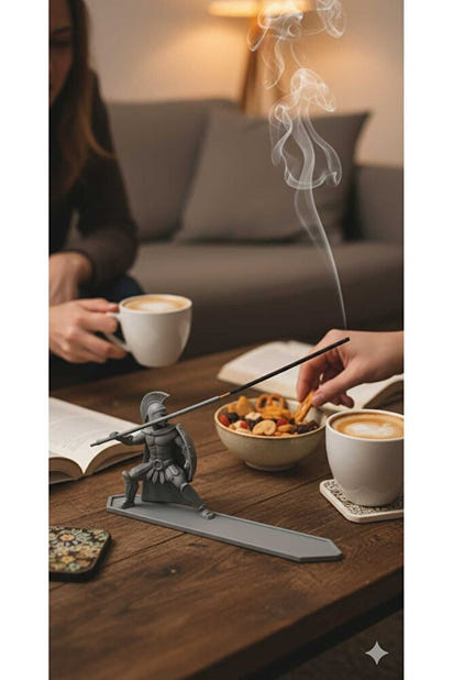 Dekoratif Biblo Roma Gladyatör Tütsülük Gri Modern 15 x 9 cm