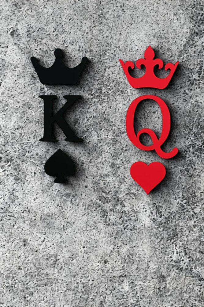 Dekoratif Özel Tasarım Kral Kraliçe Figür Yatak Odası Oturma Odası Salon 14 X 12 Cm