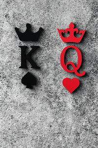 Dekoratif Özel Tasarım Kral Kraliçe Figür Yatak Odası Oturma Odası Salon 14 X 12 Cm