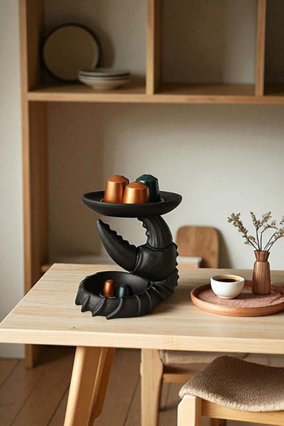 Dekoratif Yengeç Kıskaç Tasarım Sunumluk Takı Mum Şeker Vegan Üretim