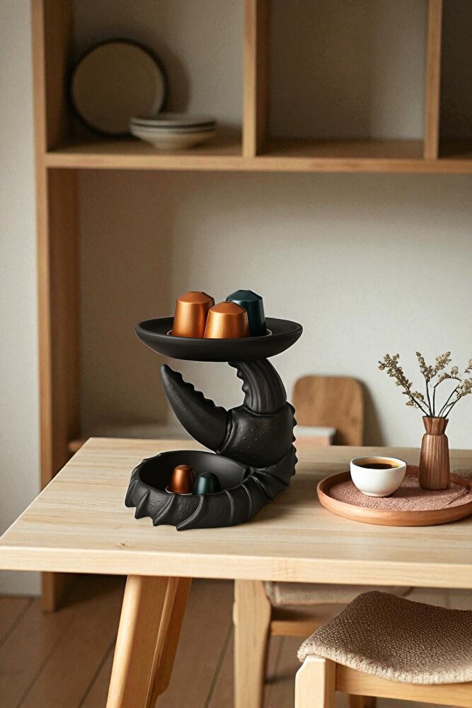 Dekoratif Yengeç Kıskaç Tasarım Sunumluk Takı Mum Şeker Vegan Üretim