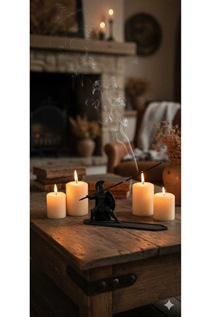 Dekoratif Biblo Roma Gladyatör Tütsülük Siyah Modern 15 x 9 cm